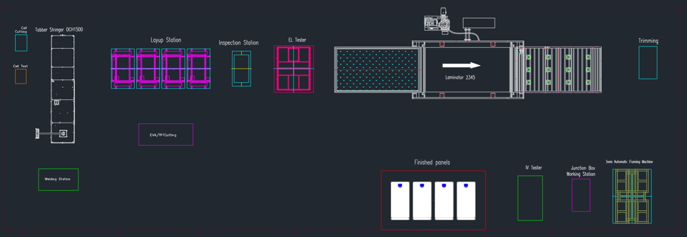 10MW solar panel production line